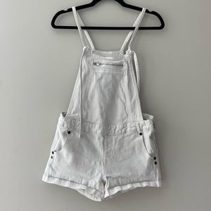 White overalls/shortalls